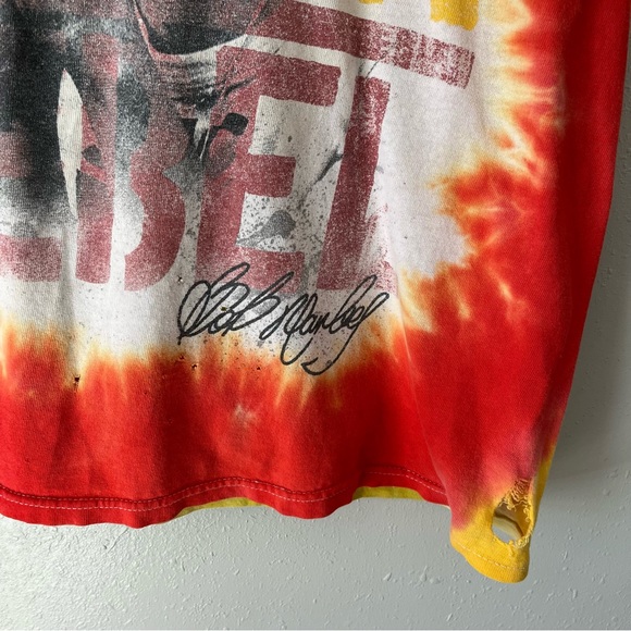 Zion Rootswear Y2K Grunge Tie Dye Bob Marley Tee Size Medium - Picture 9 of 11